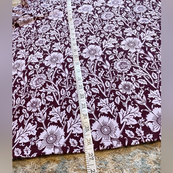Talbots Long Sleeve Tee Burgundy floral vines Sz 2x - Picture 5 of 9
